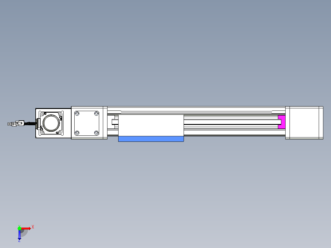 威洛博LB.GB同步带传动--欧规系列GB8-L96-S250-BL-P40俯视图