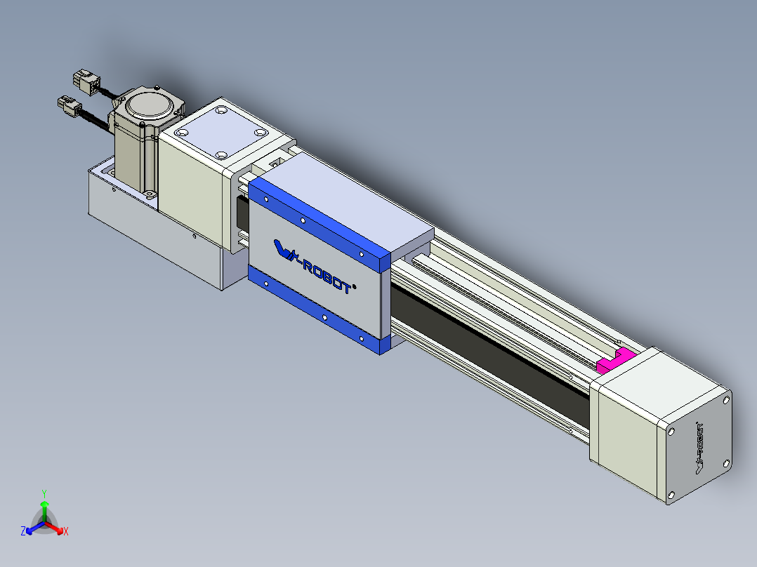 威洛博LB.GB同步带传动--欧规系列GB8-L96-S250-BL-P40正等轴测图