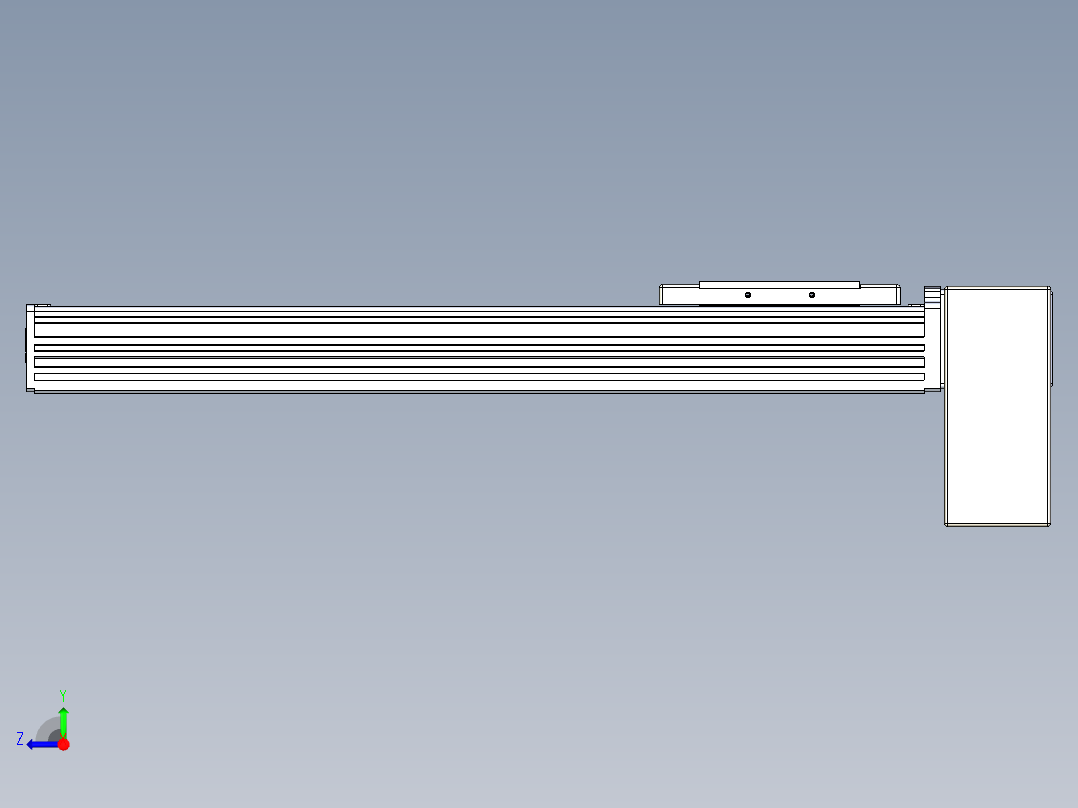同步带全封闭直线模组TPA-HCB-110D-90-L350-LP-C-P40-N3右视图