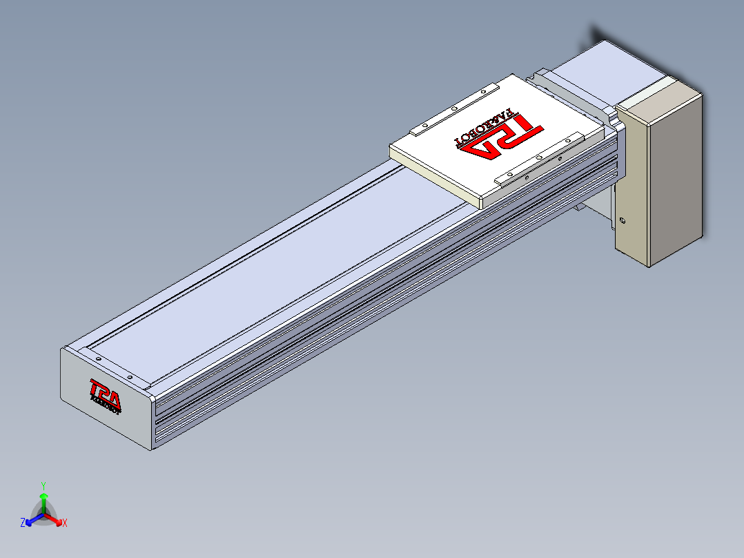 同步带全封闭直线模组TPA-HCB-110D-90-L350-LP-C-P40-N3正等轴测图