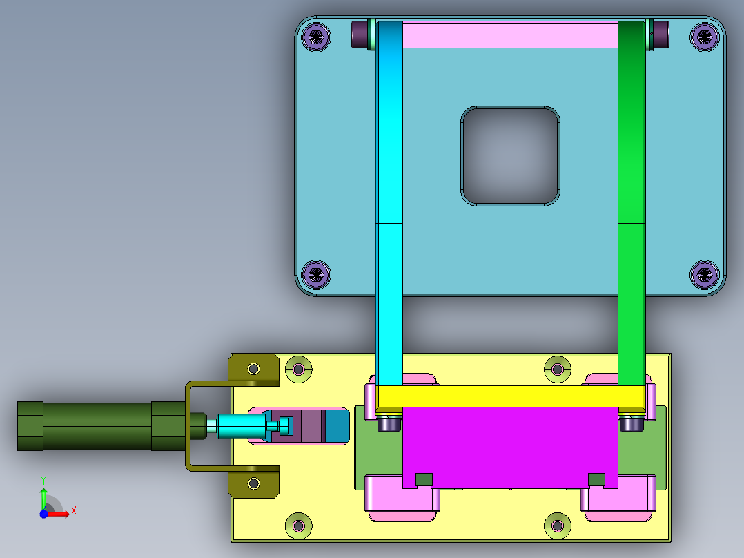 大压力药粉压制机前视图