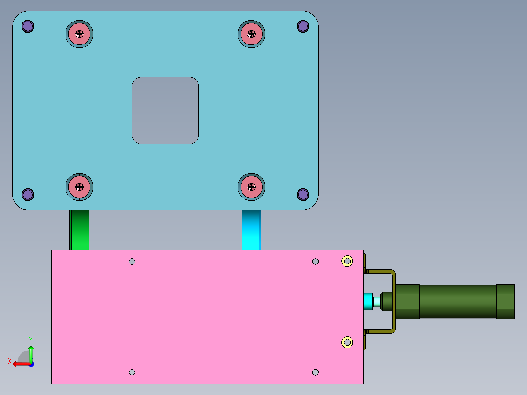 大压力药粉压制机后视图