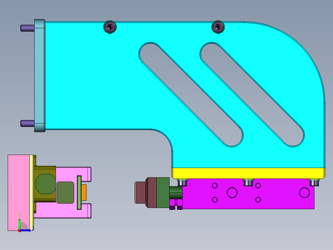 大压力药粉压制机左视图