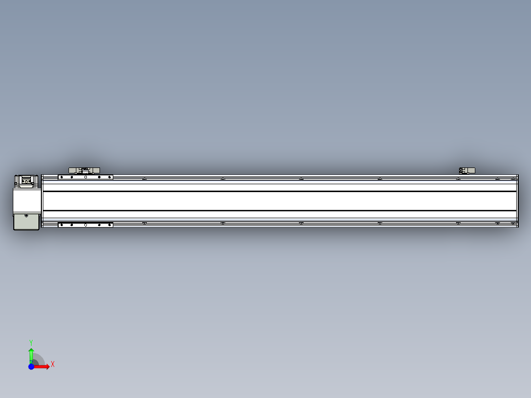 同步带滑台-半封闭B13H-L45-S950-LD-P40-D3前视图