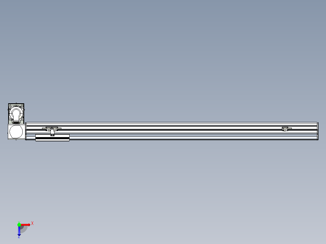 同步带滑台-半封闭B13H-L45-S950-LD-P40-D3俯视图