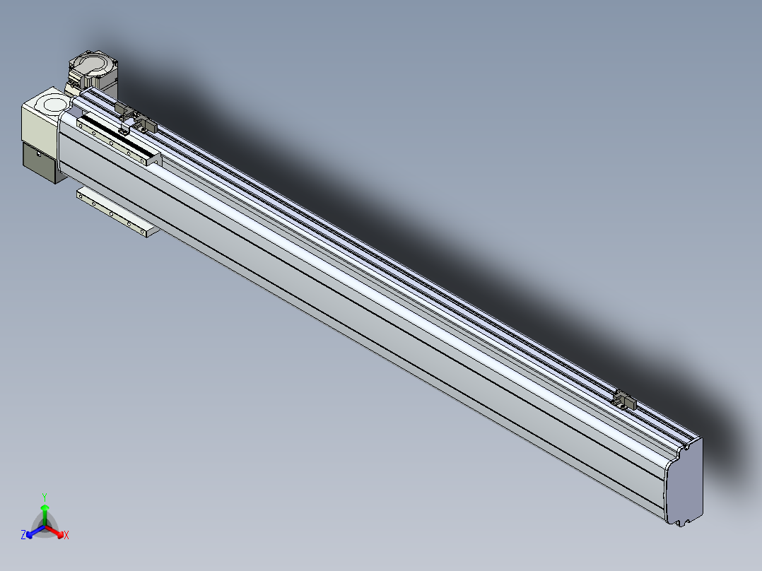 同步带滑台-半封闭B13H-L45-S950-LD-P40-D3正等轴测图