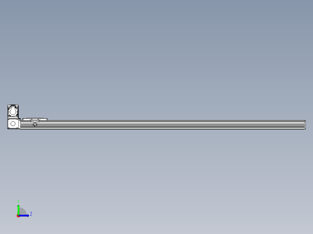 同步带全封闭直线模组TPA-HCB-110D-90-L1550-LU-Y-P40-N3左视图