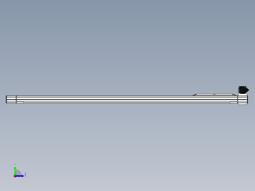 Toyo东佑达直线模组-M65-M-1500-RU-M40-C4左视图