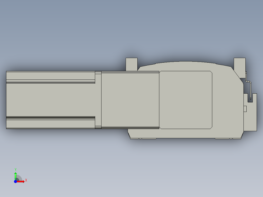 直线模组WG-LHB12-S300-R(B)设计图纸前视图