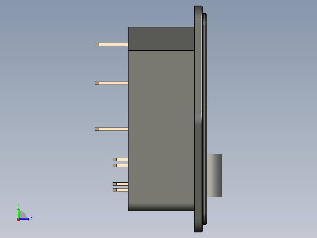 F6 LZ-14电源开关插座插头带保险丝左视图
