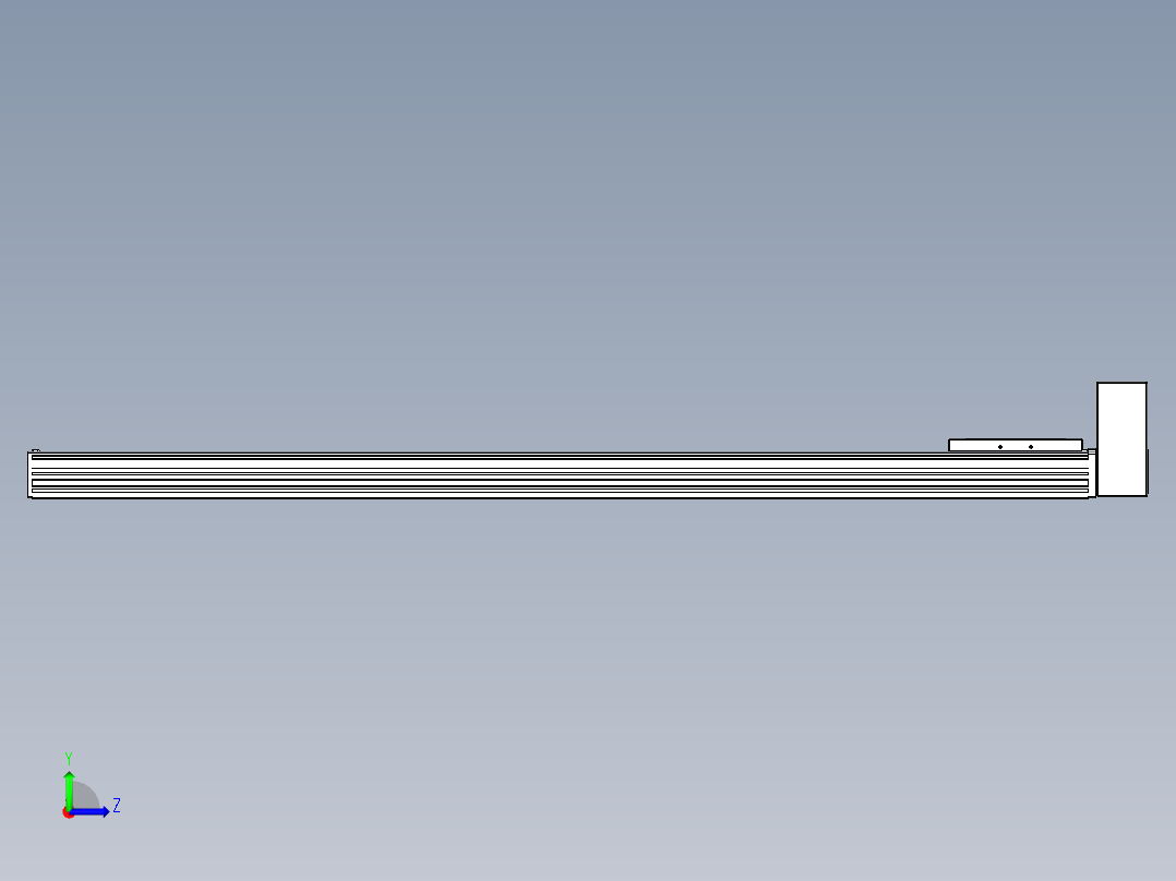 同步带全封闭直线模组TPA-HCB-120D-90-L1150-LU-C-P40-N3左视图