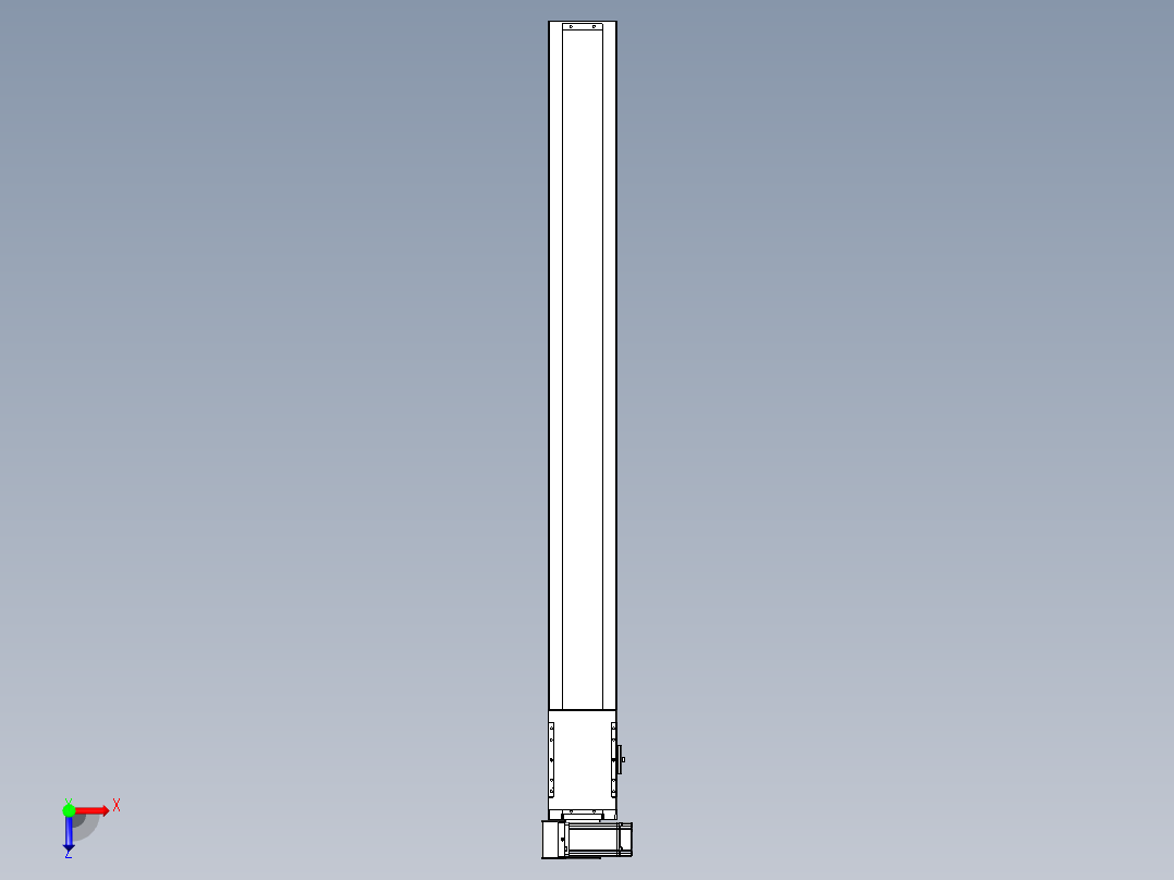 同步带全封闭直线模组TPA-HCB-120D-90-L1150-LU-C-P40-N3俯视图