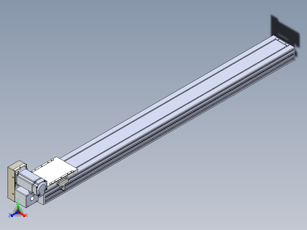 同步带全封闭直线模组TPA-HCB-120D-90-L1150-LU-C-P40-N3正等轴测图