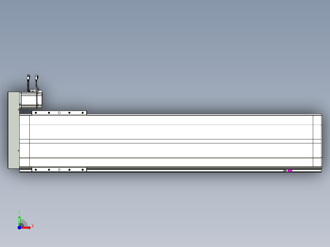 VF丝杆传动-一般环境VF27-Lxx-C-S1100-BR-ZP75-D3前视图