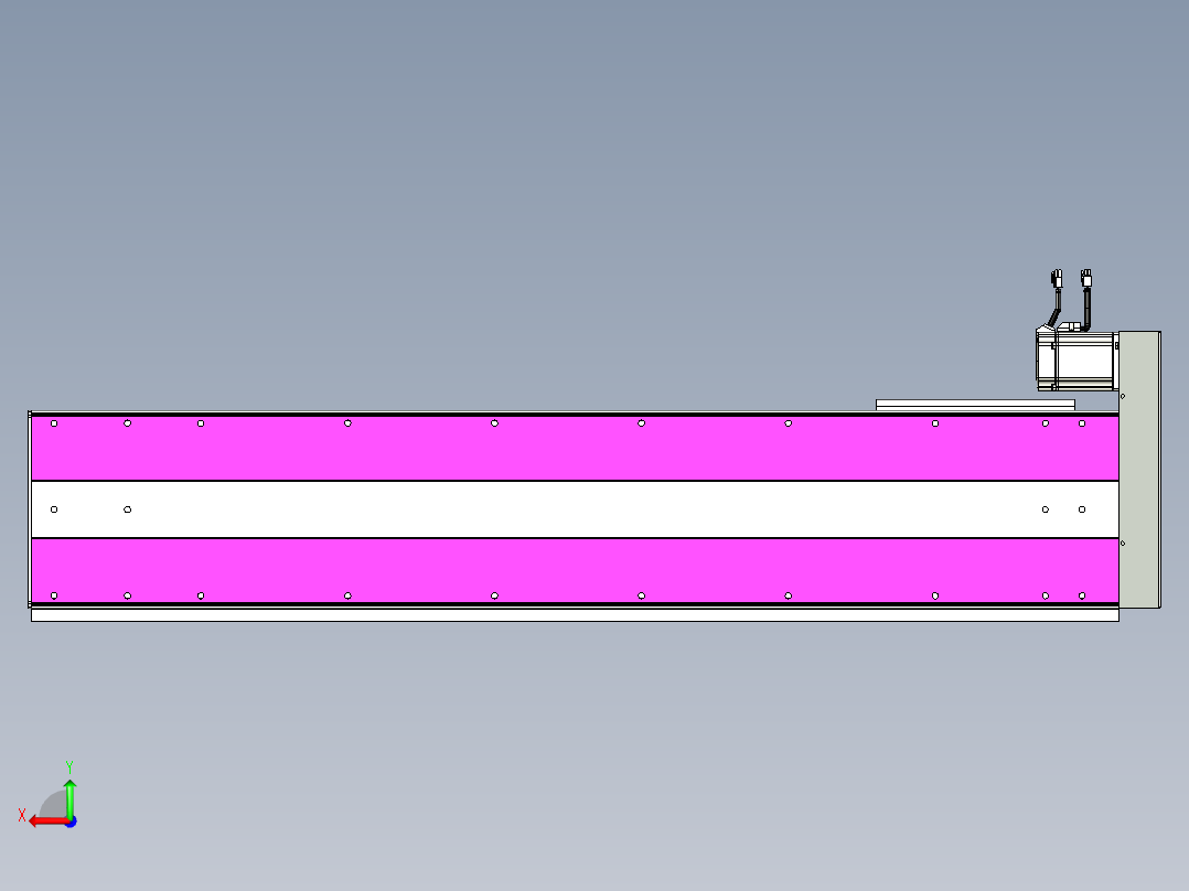 VF丝杆传动-一般环境VF27-Lxx-C-S1100-BR-ZP75-D3后视图