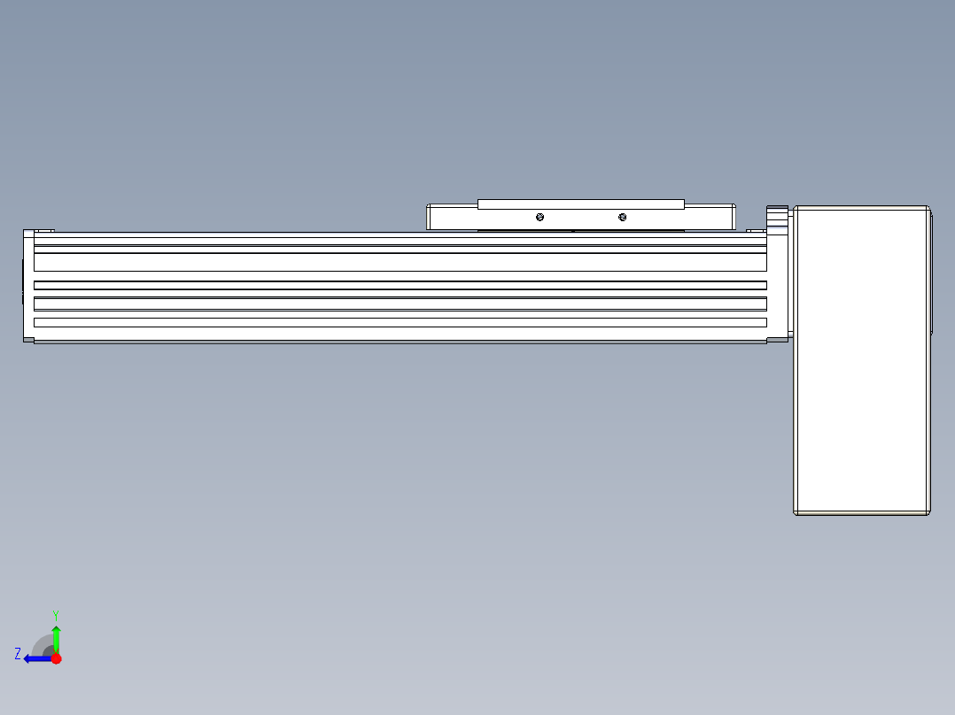同步带全封闭直线模组TPA-HCB-110D-90-L150-LP-C-P40-N3右视图