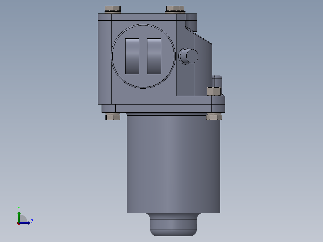 电动推杆模型左视图