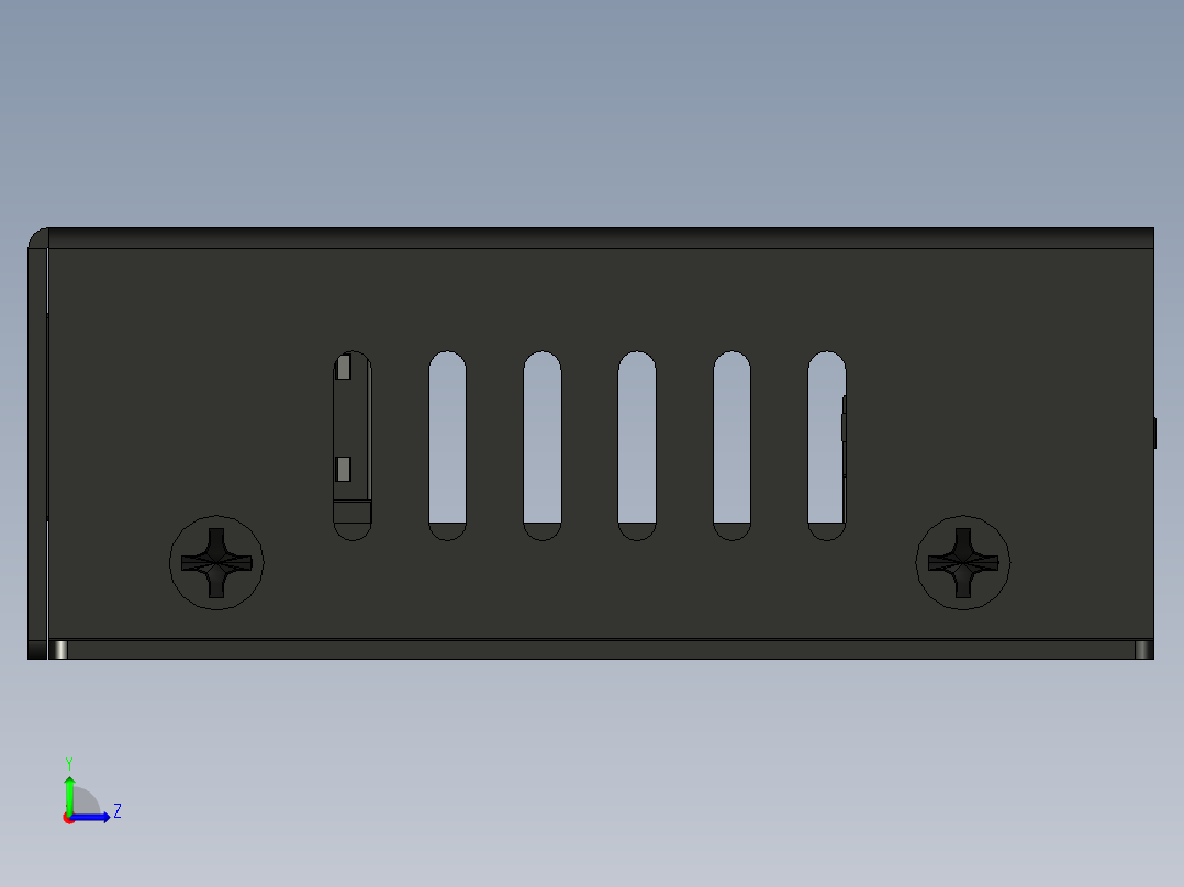 金属端口usb2.0集线器左视图