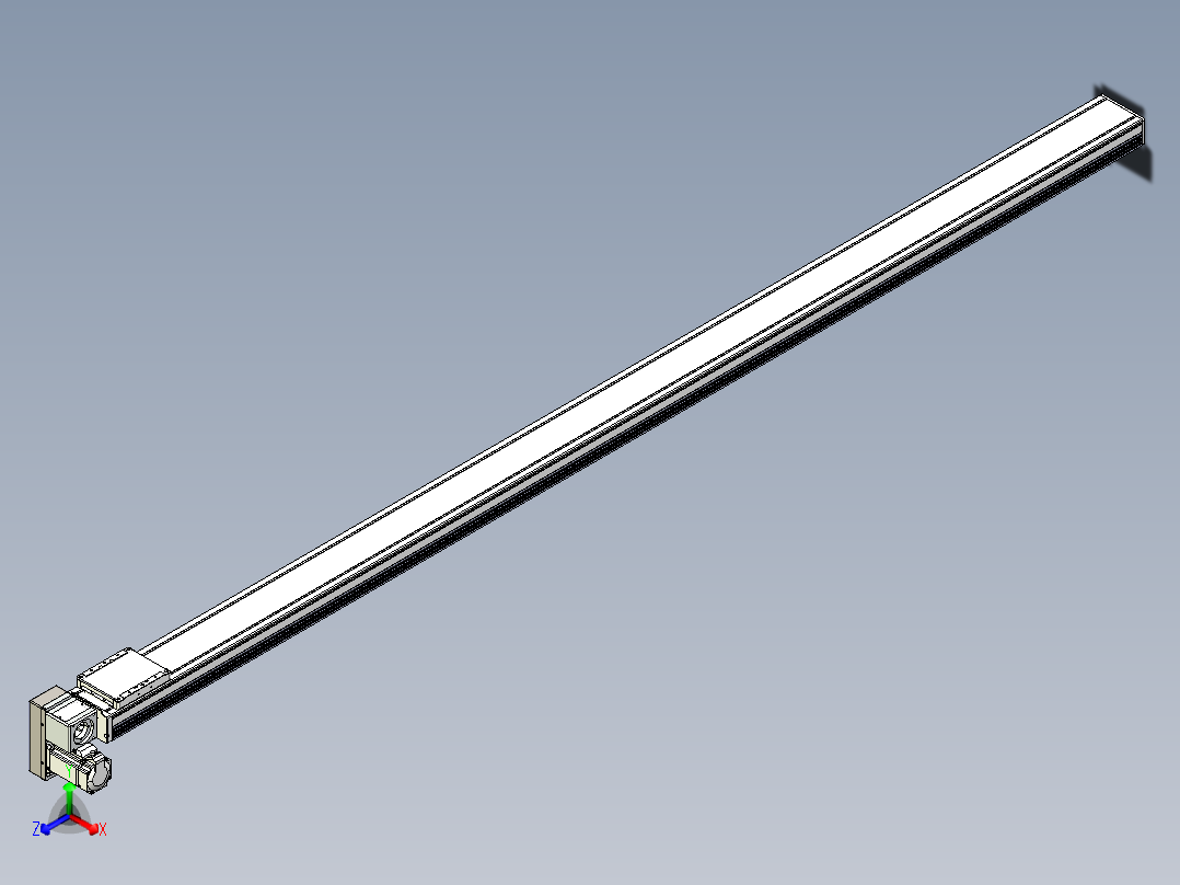 同步带全封闭直线模组TPA-HCB-105D-90-L2300-LP-Y-P20-N3正等轴测图