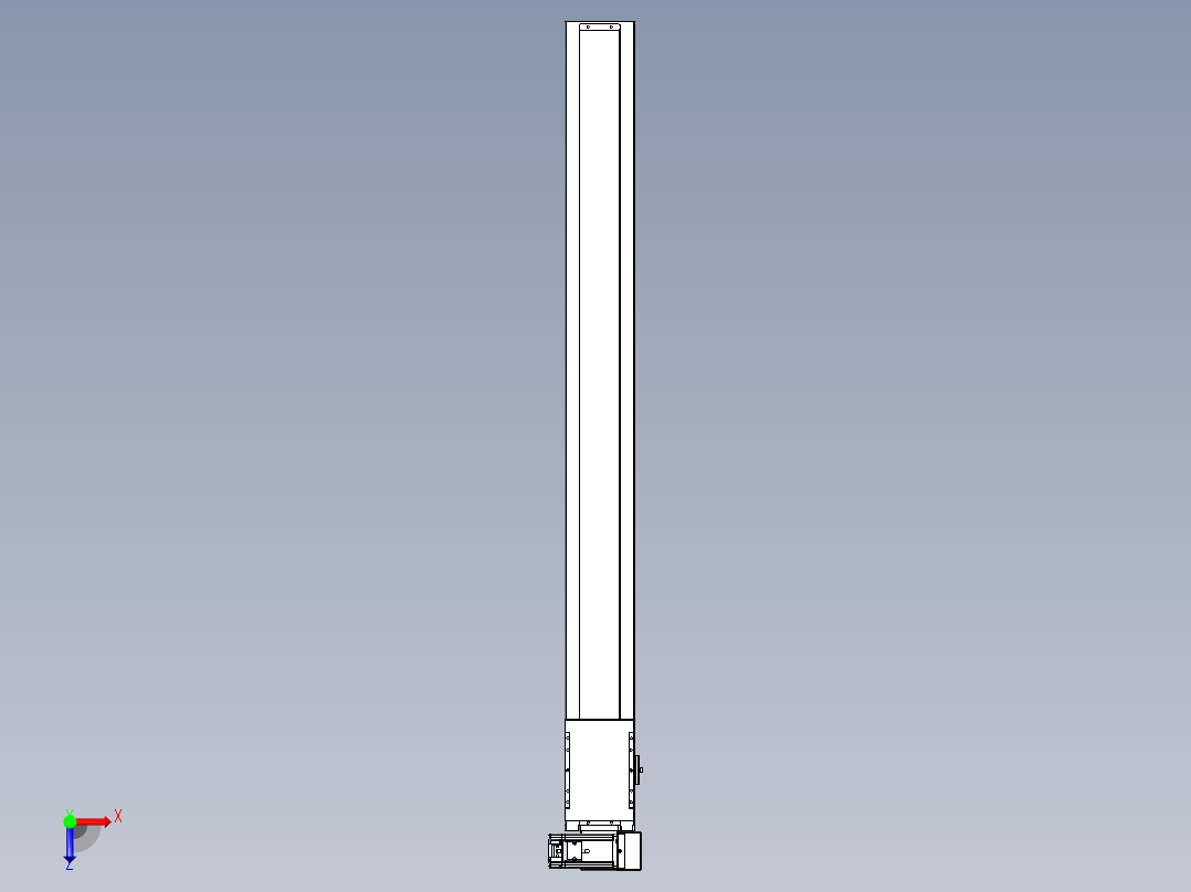 同步带全封闭直线模组TPA-HCB-120D-90-L1150-RU-C-P40-N3俯视图
