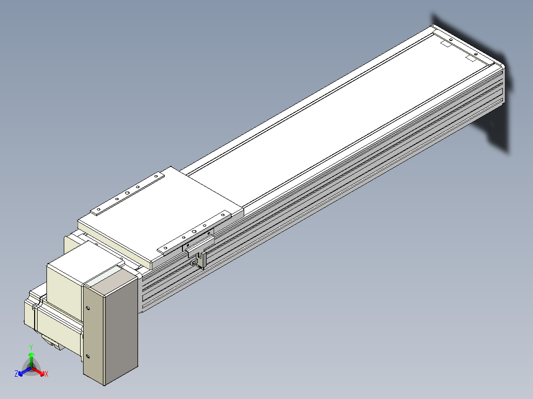 同步带全封闭直线模组TPA-HCB-14D-120-L450-RP-C-P40-N3主视图