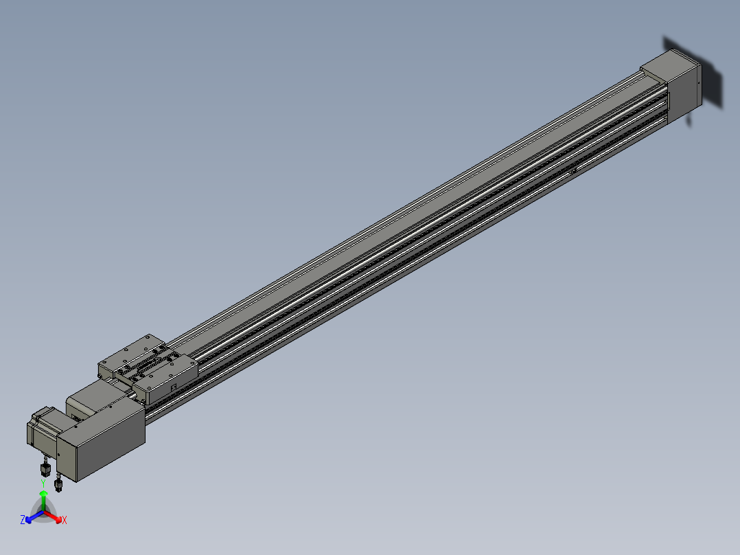 威洛博直线电机模组EB8-L100-S1350-BL-P75-MS3主视图