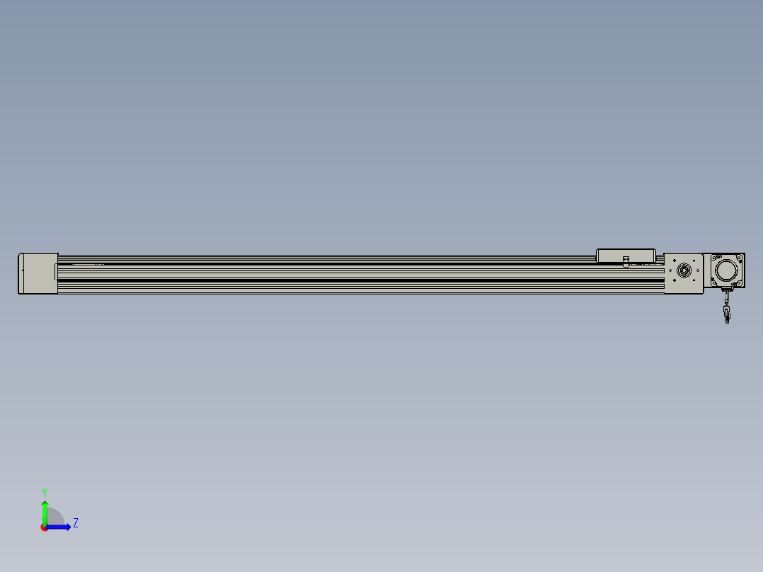威洛博直线电机模组EB8-L100-S1350-BL-P75-MS3左视图