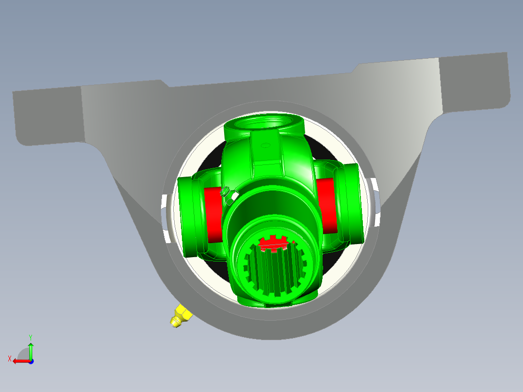 万向接头后视图