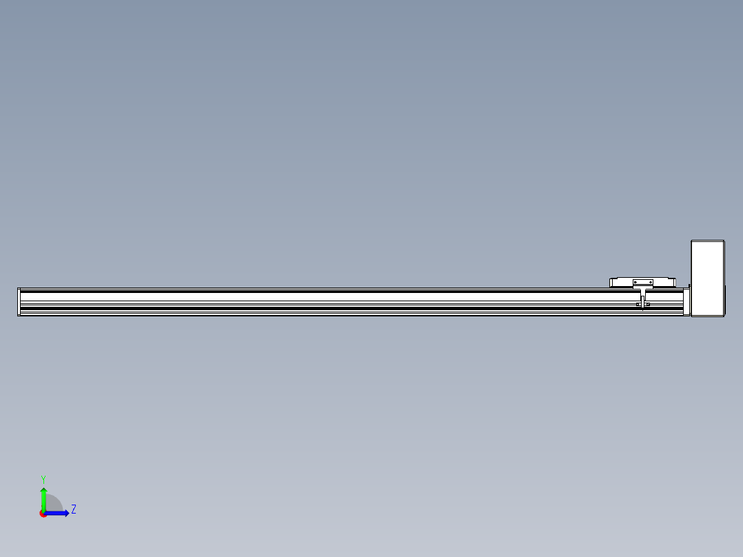 同步带全封闭直线模组TPA-HCB-105D-90-L1100-LU-Y-P20-N3左视图