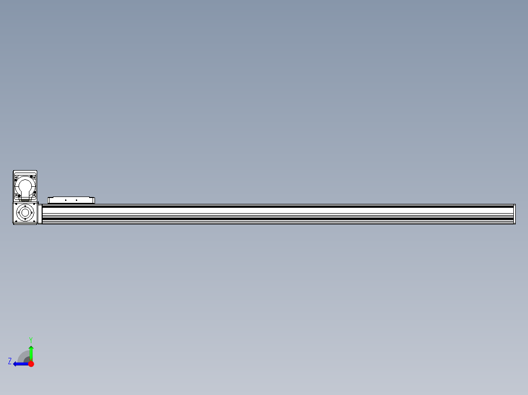 同步带全封闭直线模组TPA-HCB-105D-90-L1100-LU-Y-P20-N3右视图
