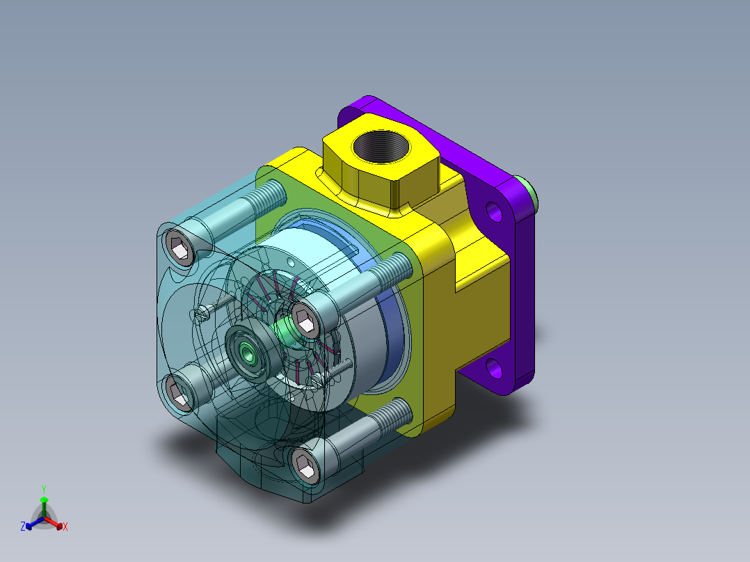 叶片泵正等轴测图