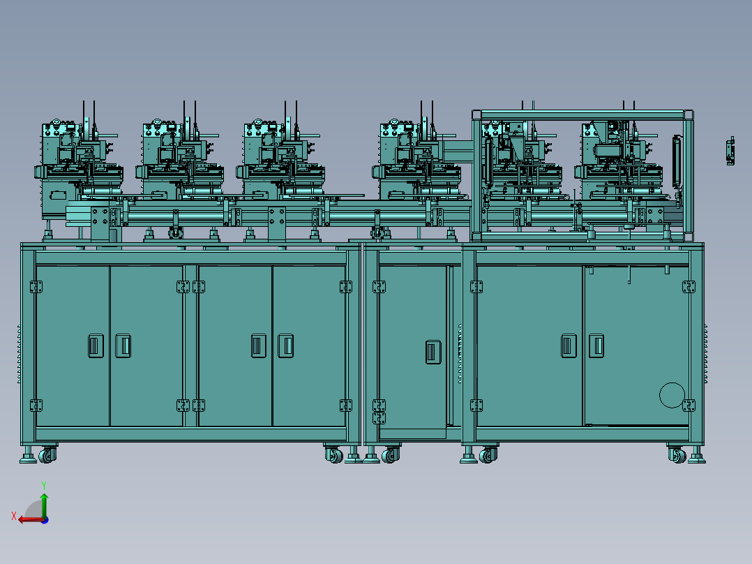 B7_六工位贴合机（已生产）自动上料六工位循环贴膜贴标机后视图