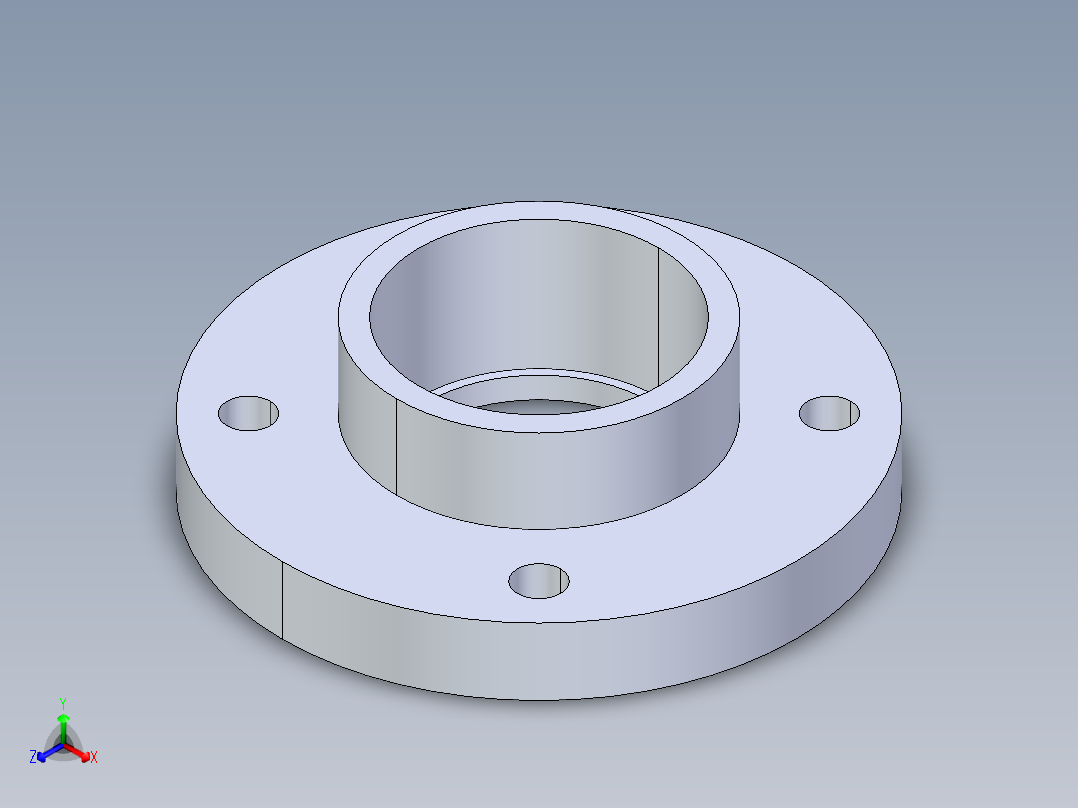 聚氯乙烯配件23-Sch80_Flange One-Piece_SOC_851-030_3in主视图