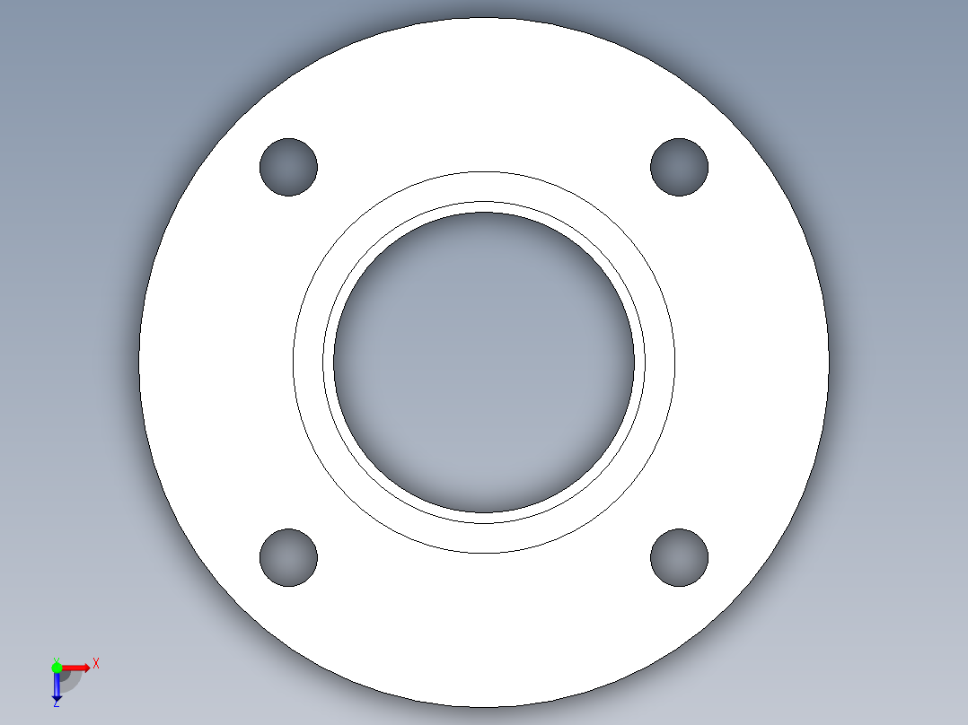 聚氯乙烯配件23-Sch80_Flange One-Piece_SOC_851-030_3in俯视图