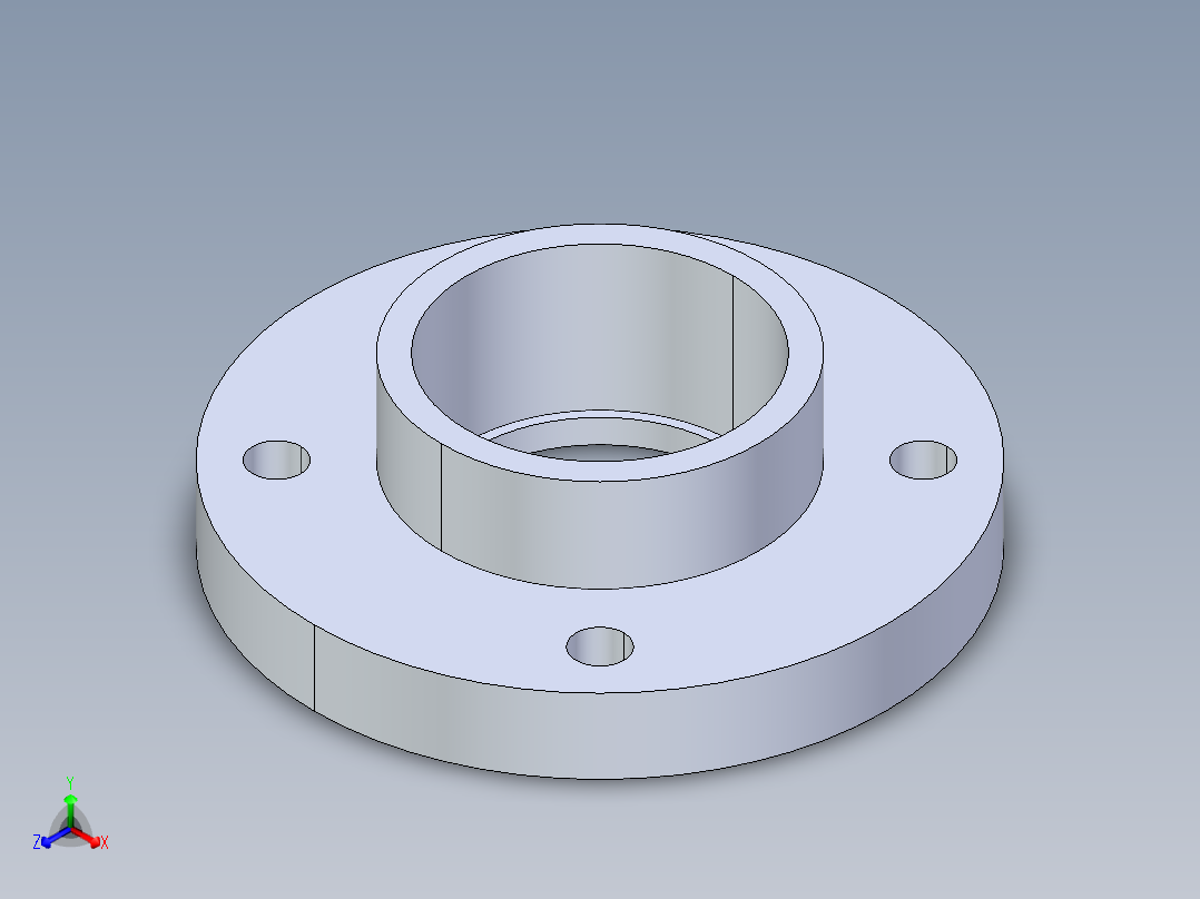聚氯乙烯配件23-Sch80_Flange One-Piece_SOC_851-030_3in正等轴测图