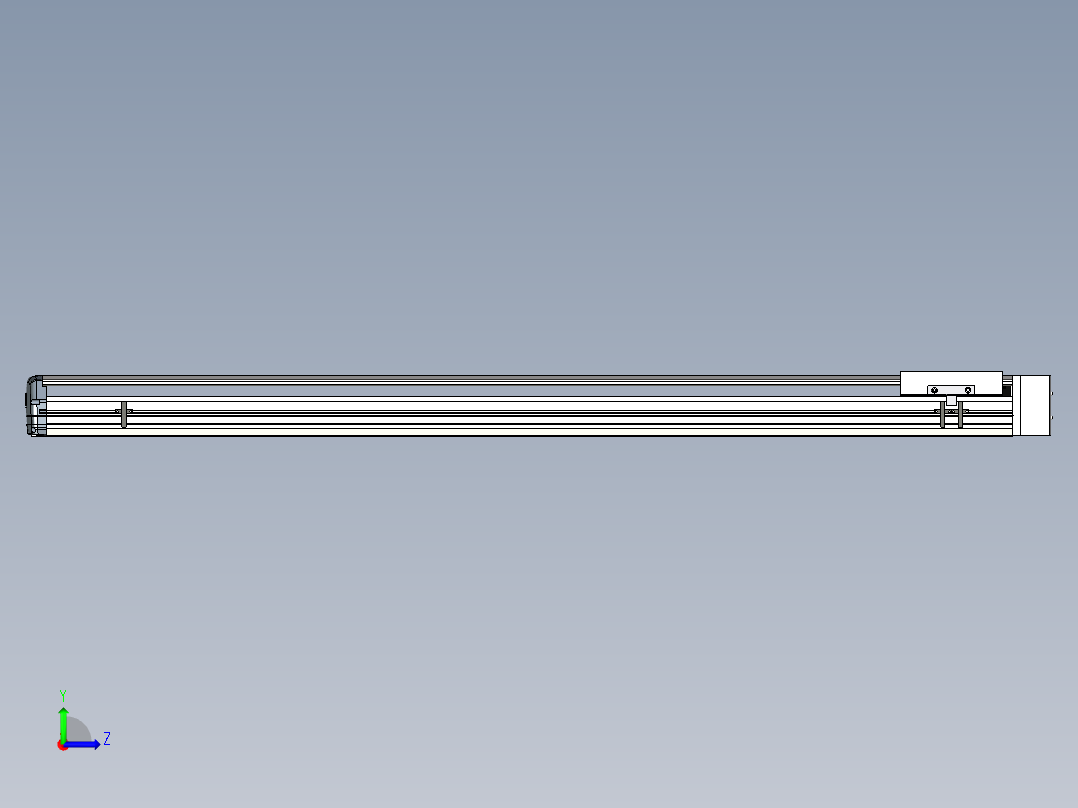 Toyo东佑达直线模组-ETH17-1250-BL-M75左视图