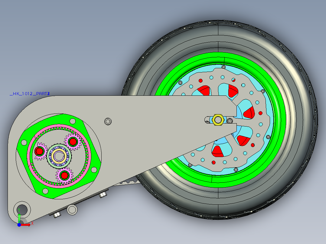 电动踏板车电单车详细模型前视图