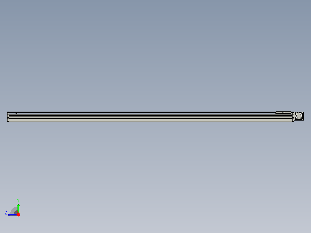 东锦同步带传动-直线滑台模组DH120B-L125-S2100-BL-P400W-C3右视图