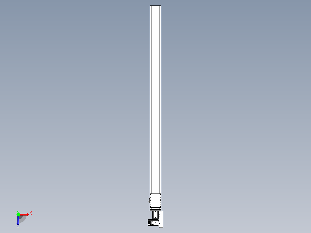 同步带全封闭直线模组TPA-HCB-105D-90-L1650-MR-C-P20-N3俯视图