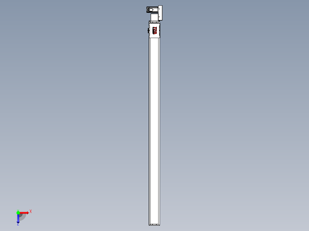同步带全封闭直线模组TPA-HCB-110D-90-L1850-ML-Y-P40-N3俯视图