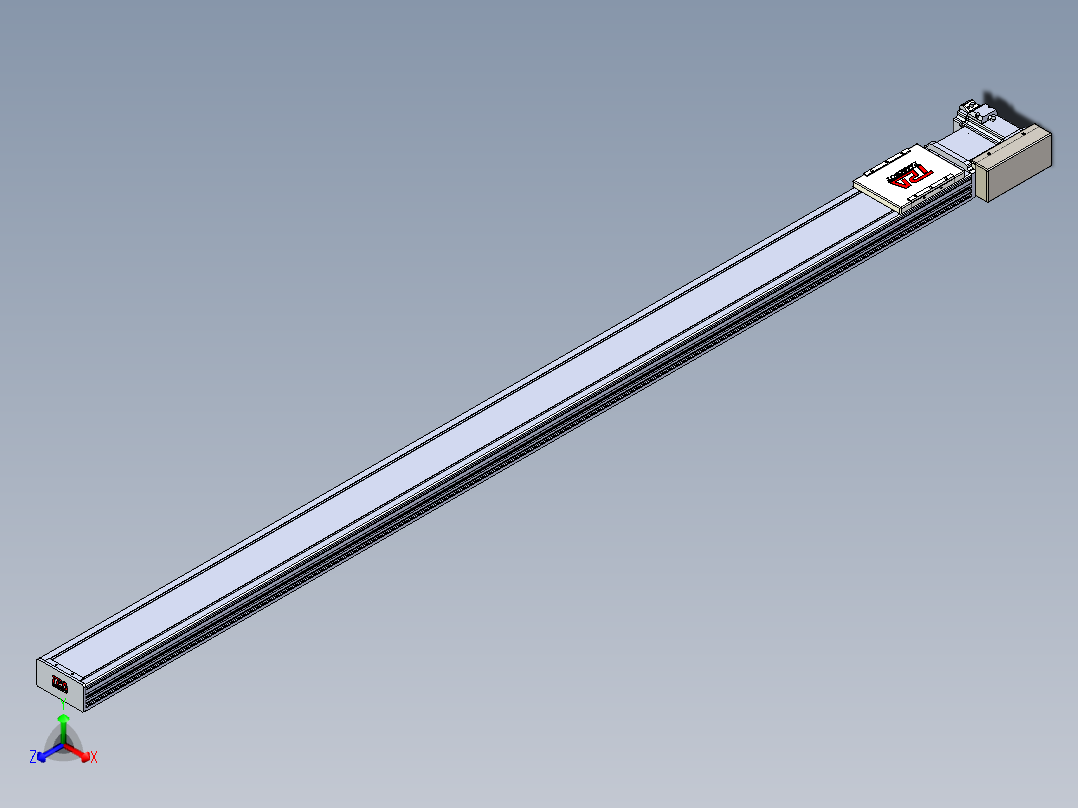 同步带全封闭直线模组TPA-HCB-110D-90-L1850-ML-Y-P40-N3正等轴测图