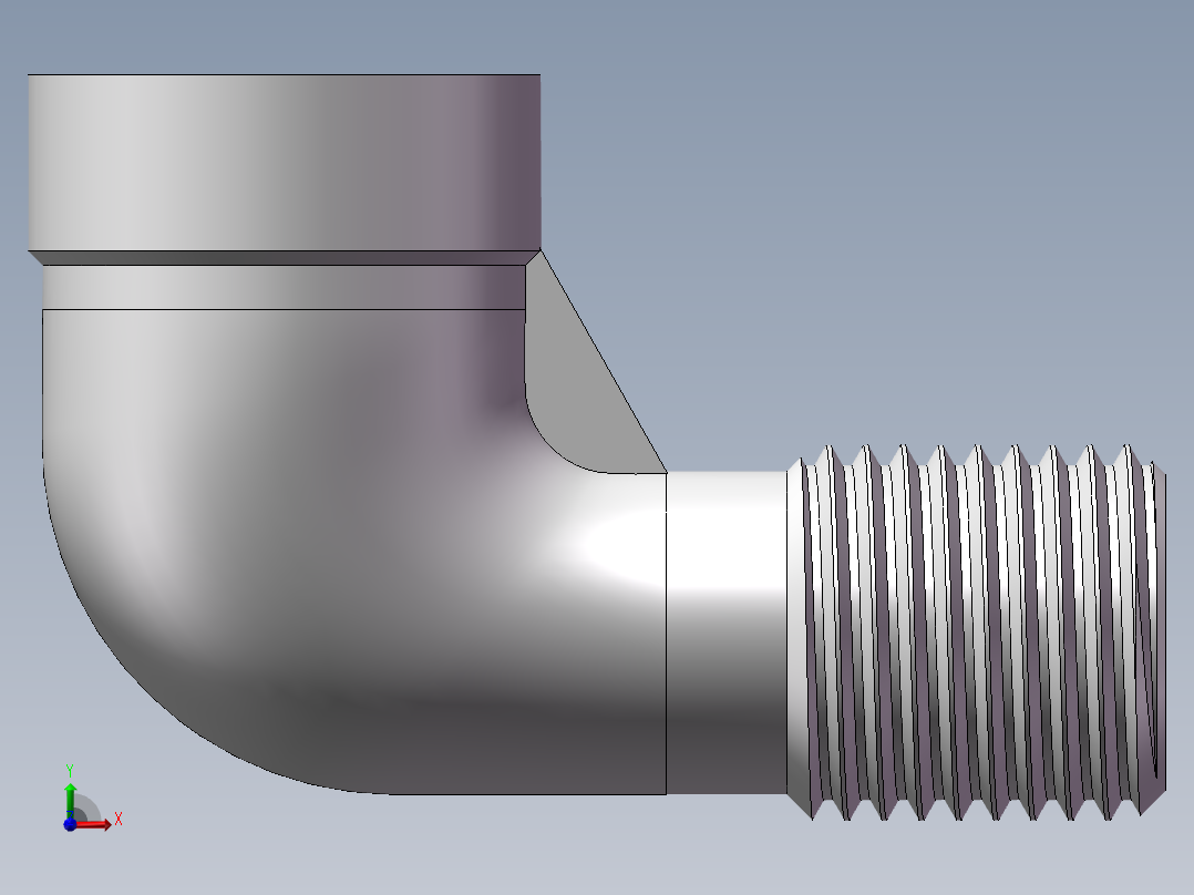 弯头-等径内外丝 DN8前视图