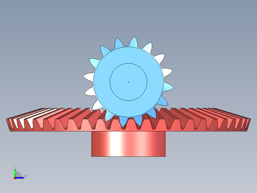 齿轮啮合 (87)左视图