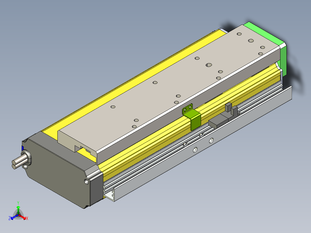 威洛博LES小滑台LES25-Lxx-S150-BR正等轴测图