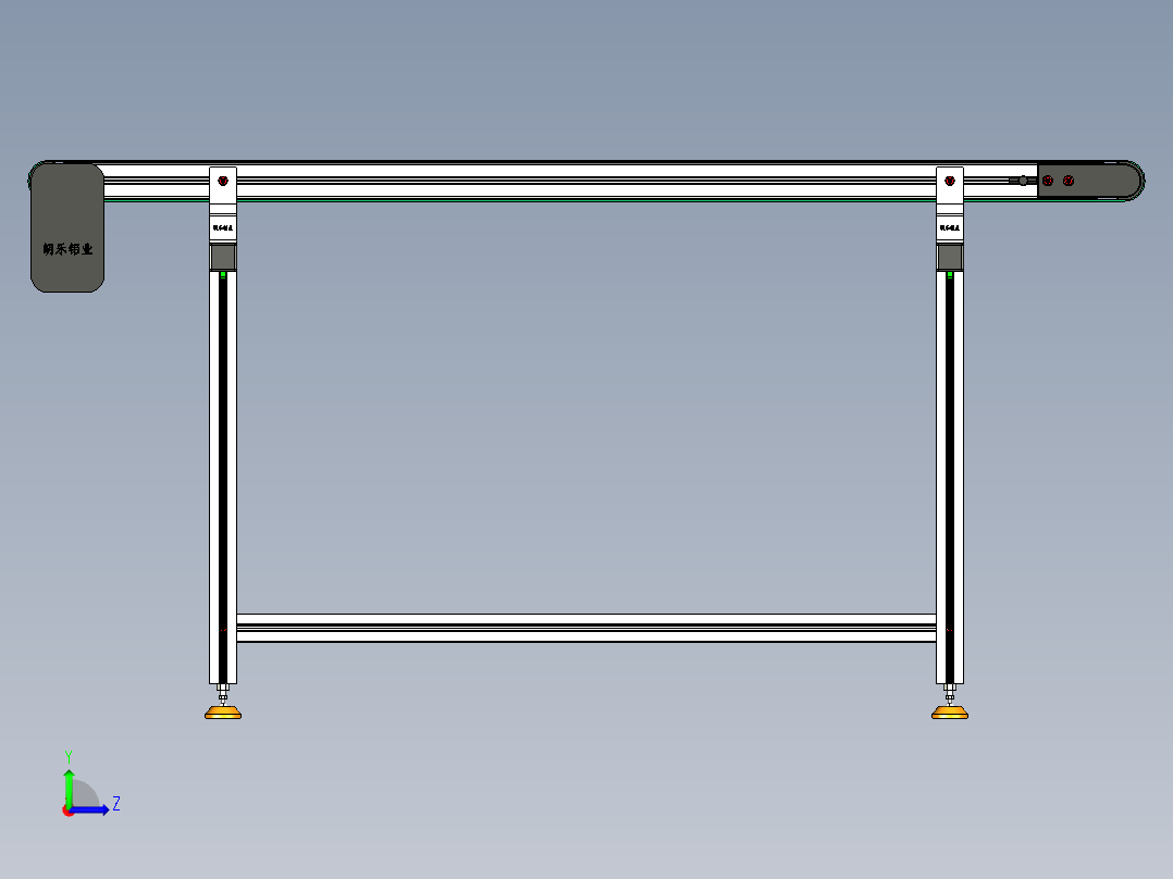 LE-XC5050-左边驱动带支座皮带线-负载80kg左视图