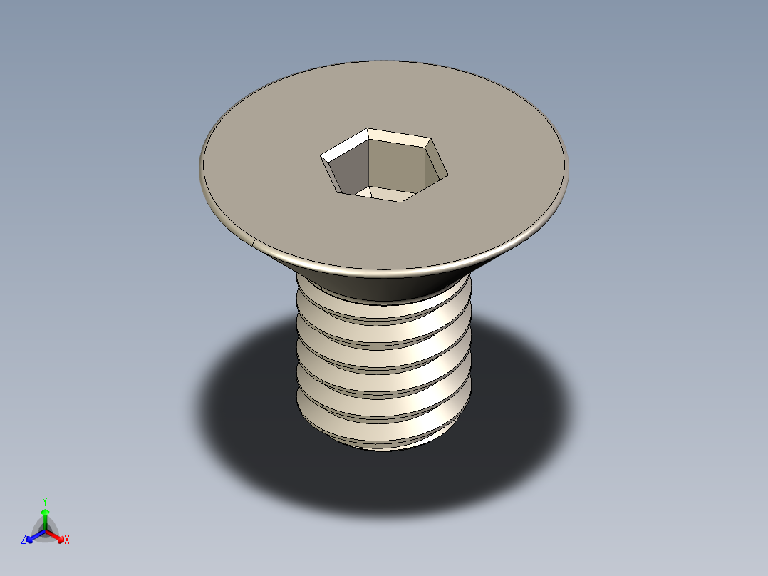 Screw_ISO_10642_M3.5x6_A2.STEP正等轴测图