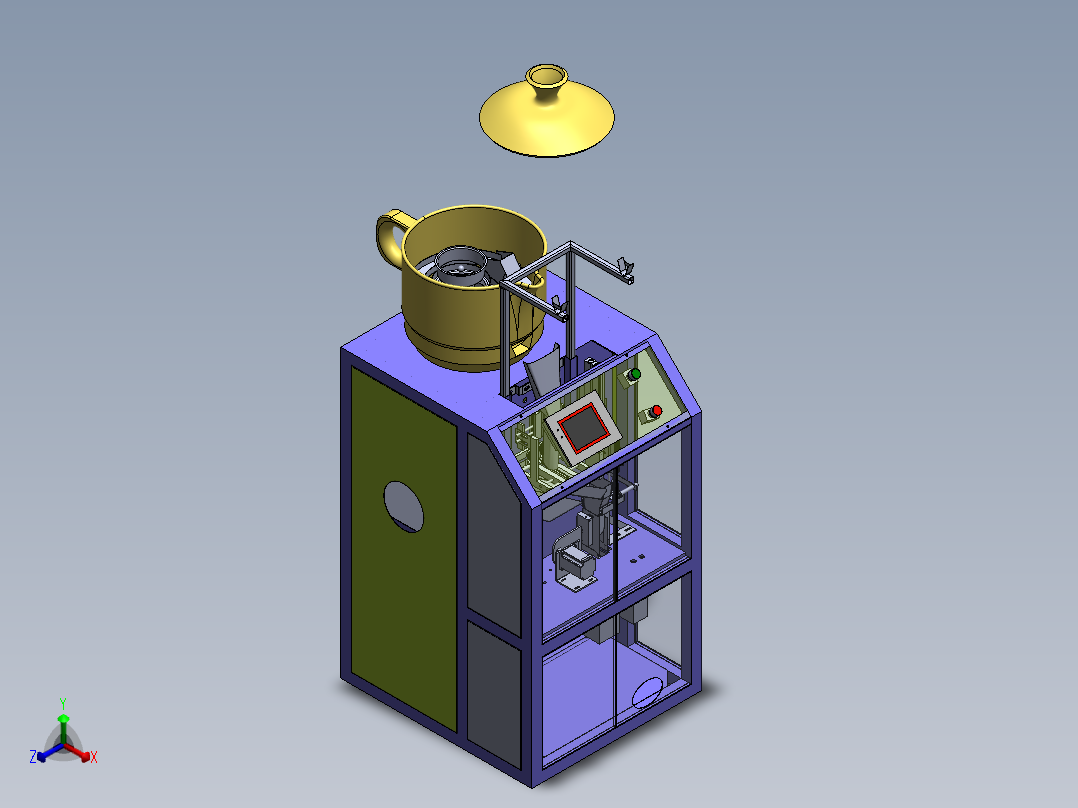 外包装袋热封真空包装机正等轴测图