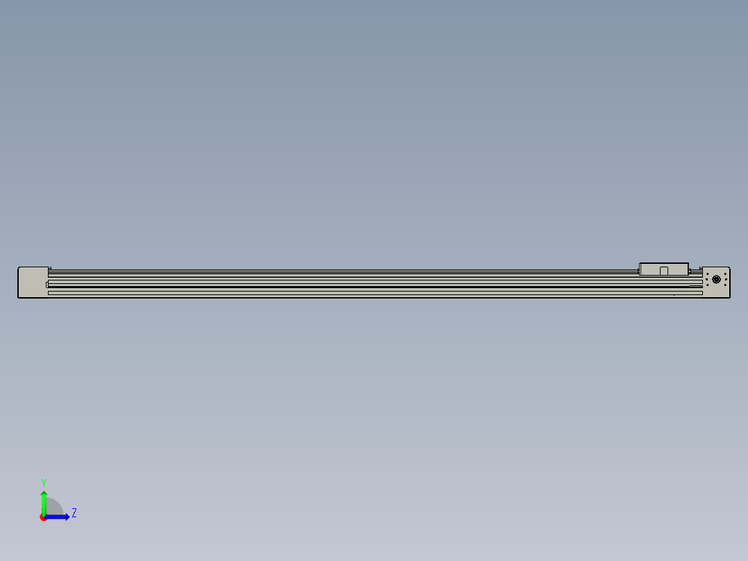 威洛博直线电机模组EB4-L80-S1050-光轴左视图