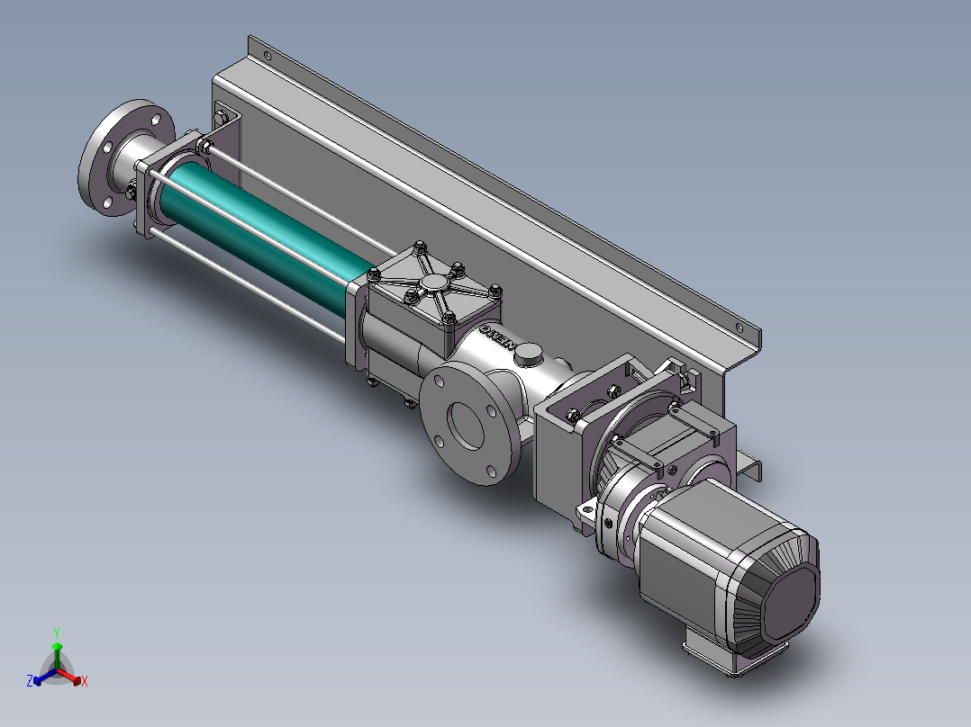 耐驰螺杆泵NM038正等轴测图