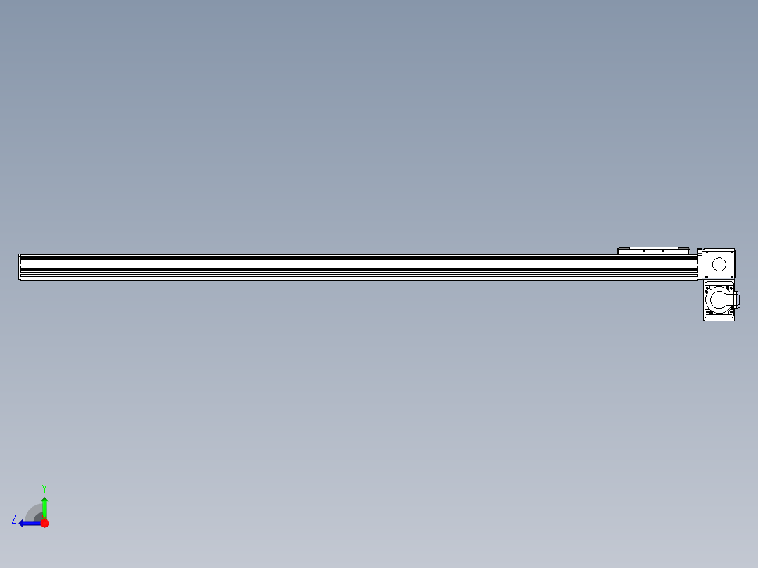 同步带全封闭直线模组TPA-HCB-110D-90-L1200-RP-Y-P40-N3右视图